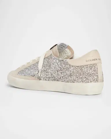 Golden Goose Super-Star Glitter Leather Low-Top Sneakers | Thumbnail 4 Golden Goose Super-Star Glitter Leather Low-Top Sneakers | Thumbnail 4