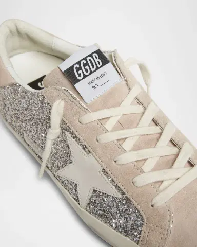 Golden Goose Super-Star Glitter Leather Low-Top Sneakers | Thumbnail 5 Golden Goose Super-Star Glitter Leather Low-Top Sneakers | Thumbnail 5