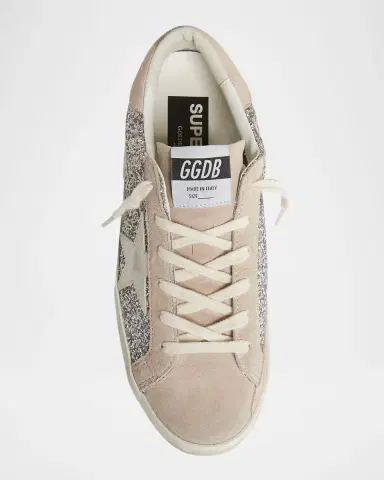 Golden Goose Super-Star Glitter Leather Low-Top Sneakers | Thumbnail 6 Golden Goose Super-Star Glitter Leather Low-Top Sneakers | Thumbnail 6