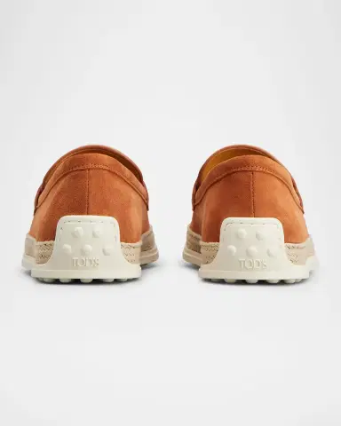 Tod's Suede and Raffia Slipper Loafers | Thumbnail 3