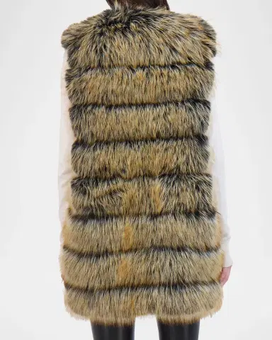 THEIA Fox-Like Faux Fur Vest | Thumbnail 4