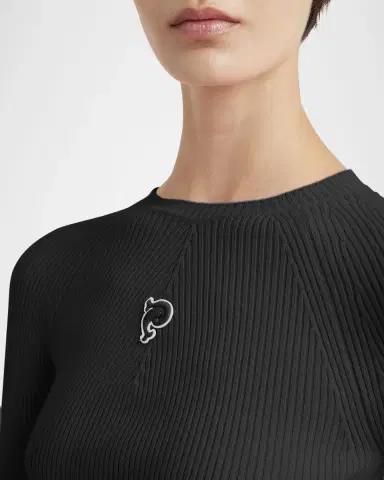PUCCI Fine Wool-Lycra Vanise Rib Long-Sleeve Top | Thumbnail 2