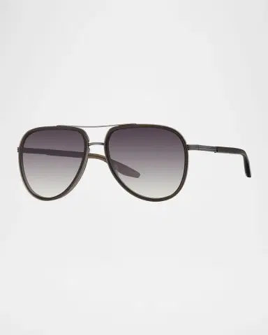 BARTON PERREIRA Men's Cani Acetate and Titanium Aviator Sunglasses | Thumbnail 3 BARTON PERREIRA Men's Cani Acetate and Titanium Aviator Sunglasses | Thumbnail 3
