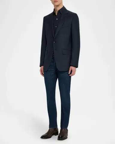 Tom Ford Men's O Connor Sharkskin Single-Breasted Sport Coat | Thumbnail 2