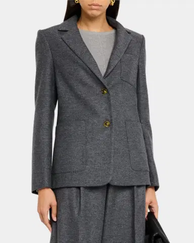 ARGENT Single-Breasted Textured Wool Weekend Blazer | Thumbnail 4