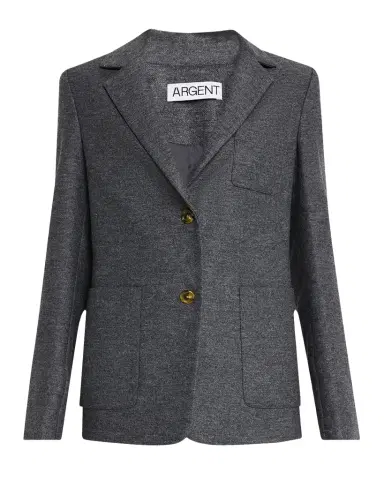 ARGENT Single-Breasted Textured Wool Weekend Blazer | Thumbnail 1