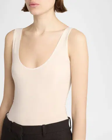 The Row Mandie Scoop-Neck Sleeveless Bodysuit | Thumbnail 3 The Row Mandie Scoop-Neck Sleeveless Bodysuit | Thumbnail 3