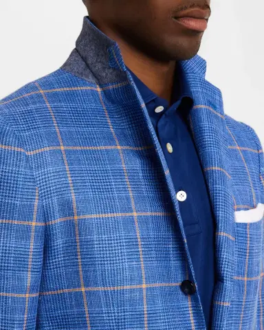 Kiton Men's Plaid With Windowpane Sport Coat | Thumbnail 7 Kiton Men's Plaid With Windowpane Sport Coat | Thumbnail 7