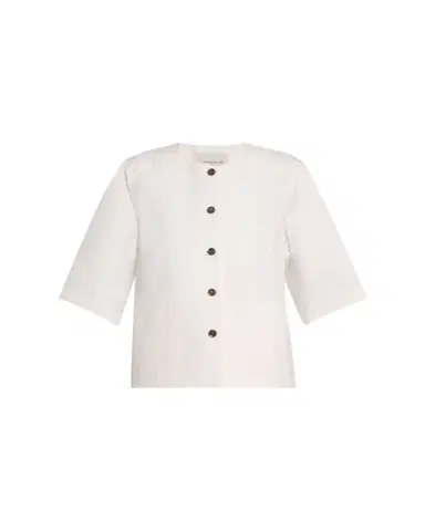 Lafayette 148 New York Elbow-Sleeve Stretch Twill Shirt Jacket | Thumbnail 1 Lafayette 148 New York Elbow-Sleeve Stretch Twill Shirt Jacket | Thumbnail 1
