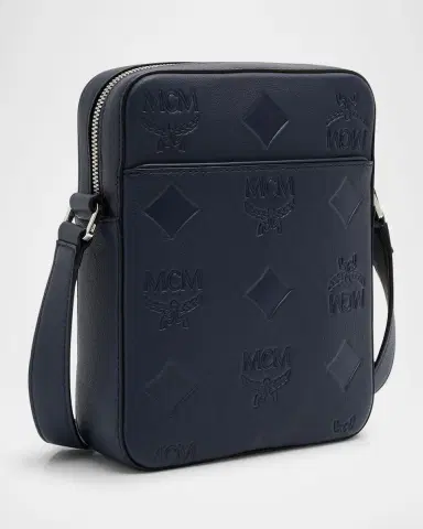 MCM Men's Klassik Monogram Embossed Leather Crossbody Bag | Thumbnail 3 MCM Men's Klassik Monogram Embossed Leather Crossbody Bag | Thumbnail 3