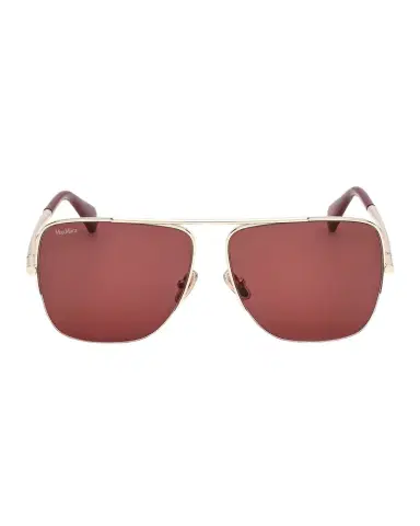 Max Mara Logo Engraved Metal Aviator Sunglasses | Thumbnail 1