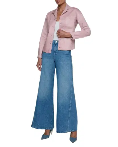 L'AGENCE Janelle Slim Coated Denim Jacket | Thumbnail 1