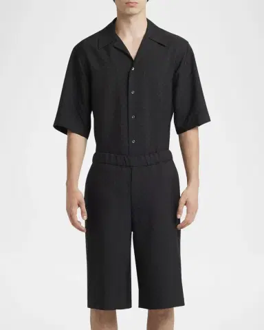 Alexander McQueen Men's Skull Jacquard Pajama Shorts | Thumbnail 2