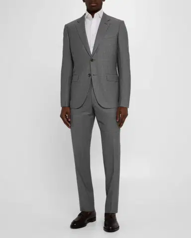 Zegna Men's Windowpane Couture Suit | Thumbnail 2