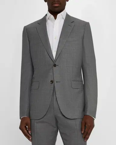 Zegna Men's Windowpane Couture Suit | Thumbnail 4
