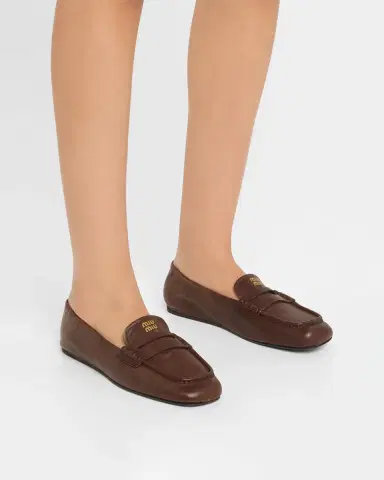 Miu Miu Aviator Leather Penny Loafers | Thumbnail 2