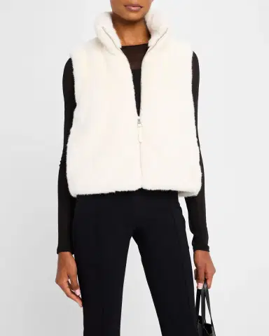 Mackage Ginny Brushed Faux Fur Quilted Vest | Thumbnail 3 Mackage Ginny Brushed Faux Fur Quilted Vest | Thumbnail 3