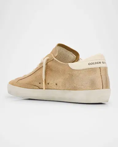 Golden Goose Super-Star Glitter Suede Low-Top Sneakers | Thumbnail 4 Golden Goose Super-Star Glitter Suede Low-Top Sneakers | Thumbnail 4
