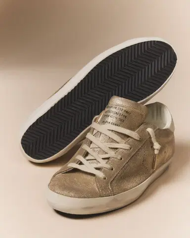 Golden Goose Super-Star Glitter Suede Low-Top Sneakers | Thumbnail 5 Golden Goose Super-Star Glitter Suede Low-Top Sneakers | Thumbnail 5