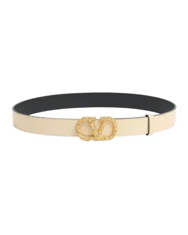 Valentino Garavani VLogo Signature Embellished Leather Belt, 30mm | Thumbnail 1