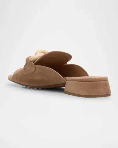 Pedro Garcia Enna Suede Chain Loafer Mules | Thumbnail 3