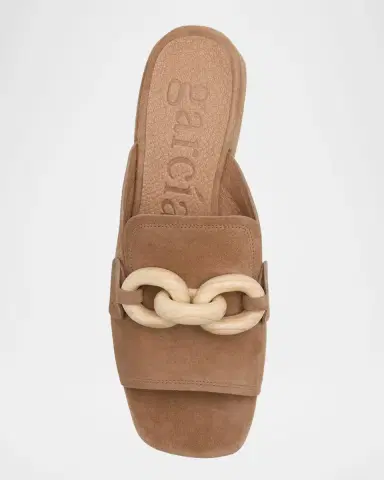Pedro Garcia Enna Suede Chain Loafer Mules | Thumbnail 5