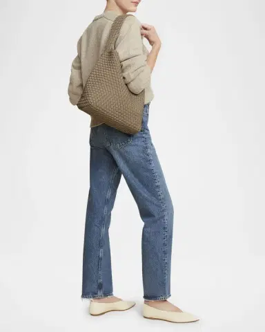 NAGHEDI St. Barths Large Woven Tote Bag | Thumbnail 4