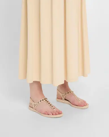PEDRO GARCIA Crystal Embellished T-Strap Thong Sandals | Thumbnail 2