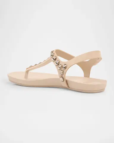 PEDRO GARCIA Crystal Embellished T-Strap Thong Sandals | Thumbnail 4