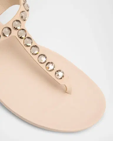 PEDRO GARCIA Crystal Embellished T-Strap Thong Sandals | Thumbnail 5