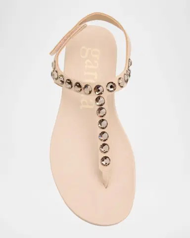 PEDRO GARCIA Crystal Embellished T-Strap Thong Sandals | Thumbnail 6