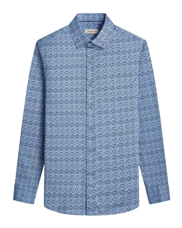Bugatchi Men 's Karl Micro-Geometric Sport Shirt
