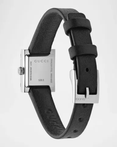 Gucci 14x18mm G-Frame Small Square Watch with Leather Strap | Thumbnail 3 Gucci 14x18mm G-Frame Small Square Watch with Leather Strap | Thumbnail 3