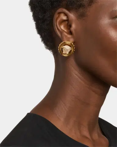 Versace Crystal Medusa 95 ' Stud Earrings | Thumbnail 2 Versace Crystal Medusa 95 ' Stud Earrings | Thumbnail 2