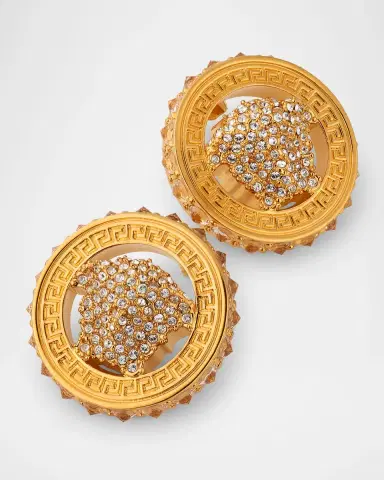 Versace Crystal Medusa 95 ' Stud Earrings | Thumbnail 3 Versace Crystal Medusa 95 ' Stud Earrings | Thumbnail 3