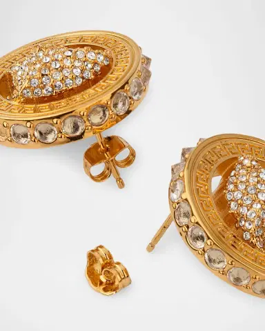 Versace Crystal Medusa 95 ' Stud Earrings | Thumbnail 4 Versace Crystal Medusa 95 ' Stud Earrings | Thumbnail 4