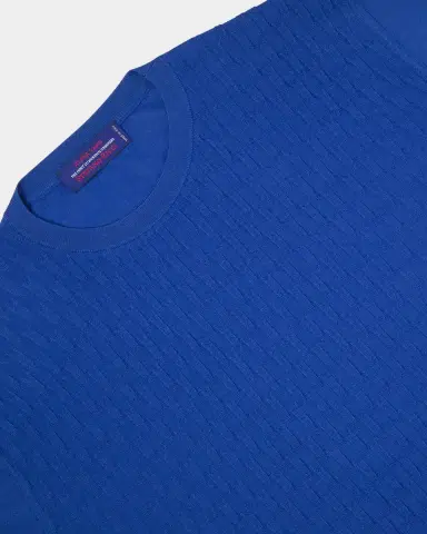 Stefano Ricci Men 's Cashmere Short-Sleeve Crewneck Sweater | Thumbnail 10