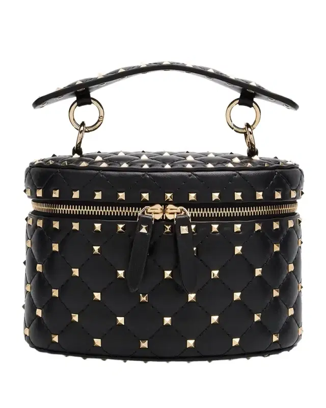 Rockstud Spike Top-Handle Vanity Bag