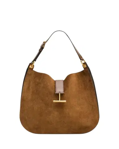 Tom Ford Tara Large Crossbody Bag in Suede and Leather | Thumbnail 1 Tom Ford Tara Large Crossbody Bag in Suede and Leather | Thumbnail 1