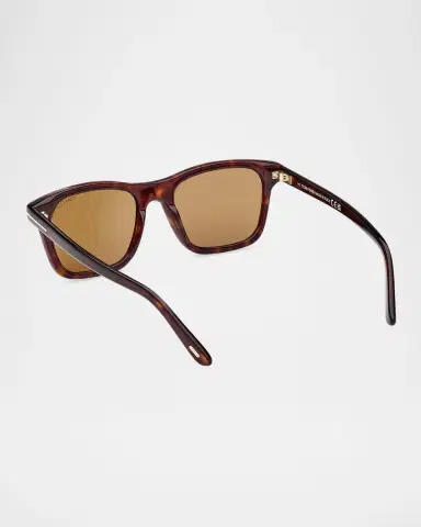 Tom Ford Men's Barron Acetate Square Sunglasses | Thumbnail 2