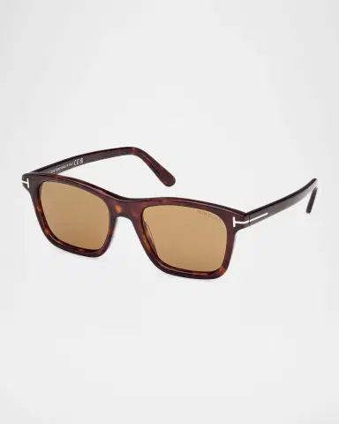 Tom Ford Men's Barron Acetate Square Sunglasses | Thumbnail 3