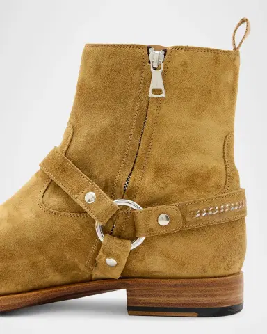 JOHN VARVATOS Men's Regent Harness Suede Ankle Boots | Thumbnail 4