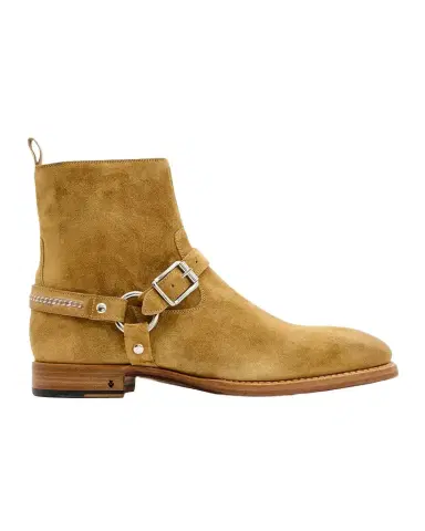 JOHN VARVATOS Men's Regent Harness Suede Ankle Boots | Thumbnail 1