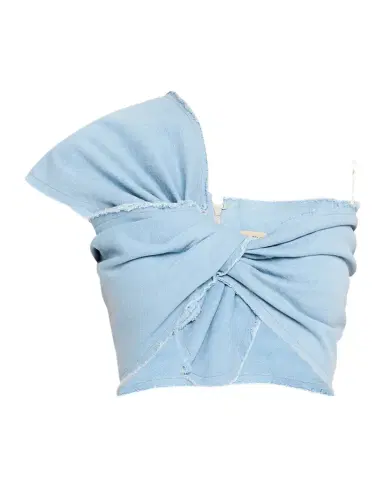 JBQ Sol Chambray Twist-Front Crop Top | Thumbnail 1