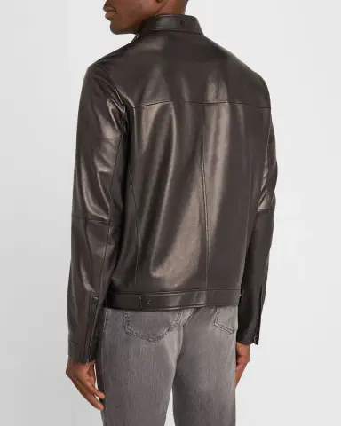 Stefano Ricci Men's Leather Moto Jacket | Thumbnail 3