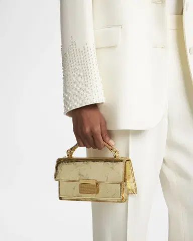 Golden Goose Venezia Small Shiny Wavy Leather Crossbody Bag | Thumbnail 2 Golden Goose Venezia Small Shiny Wavy Leather Crossbody Bag | Thumbnail 2