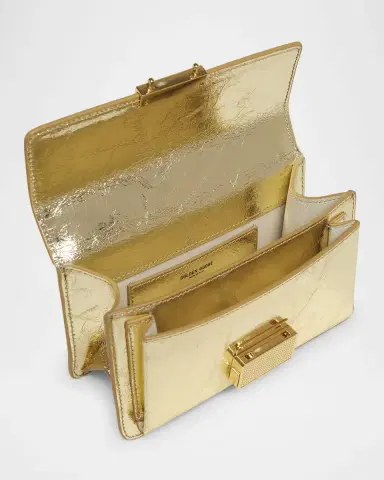 Golden Goose Venezia Small Shiny Wavy Leather Crossbody Bag | Thumbnail 4 Golden Goose Venezia Small Shiny Wavy Leather Crossbody Bag | Thumbnail 4