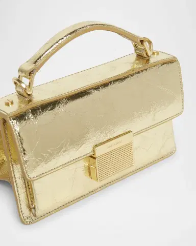 Golden Goose Venezia Small Shiny Wavy Leather Crossbody Bag | Thumbnail 6 Golden Goose Venezia Small Shiny Wavy Leather Crossbody Bag | Thumbnail 6