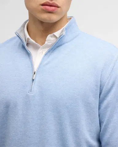 Peter Millar Men's Crown Comfort Quarter-Zip Sweater | Thumbnail 4 Peter Millar Men's Crown Comfort Quarter-Zip Sweater | Thumbnail 4