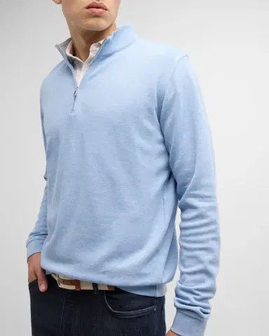 Peter Millar Men's Crown Comfort Quarter-Zip Sweater | Thumbnail 5 Peter Millar Men's Crown Comfort Quarter-Zip Sweater | Thumbnail 5